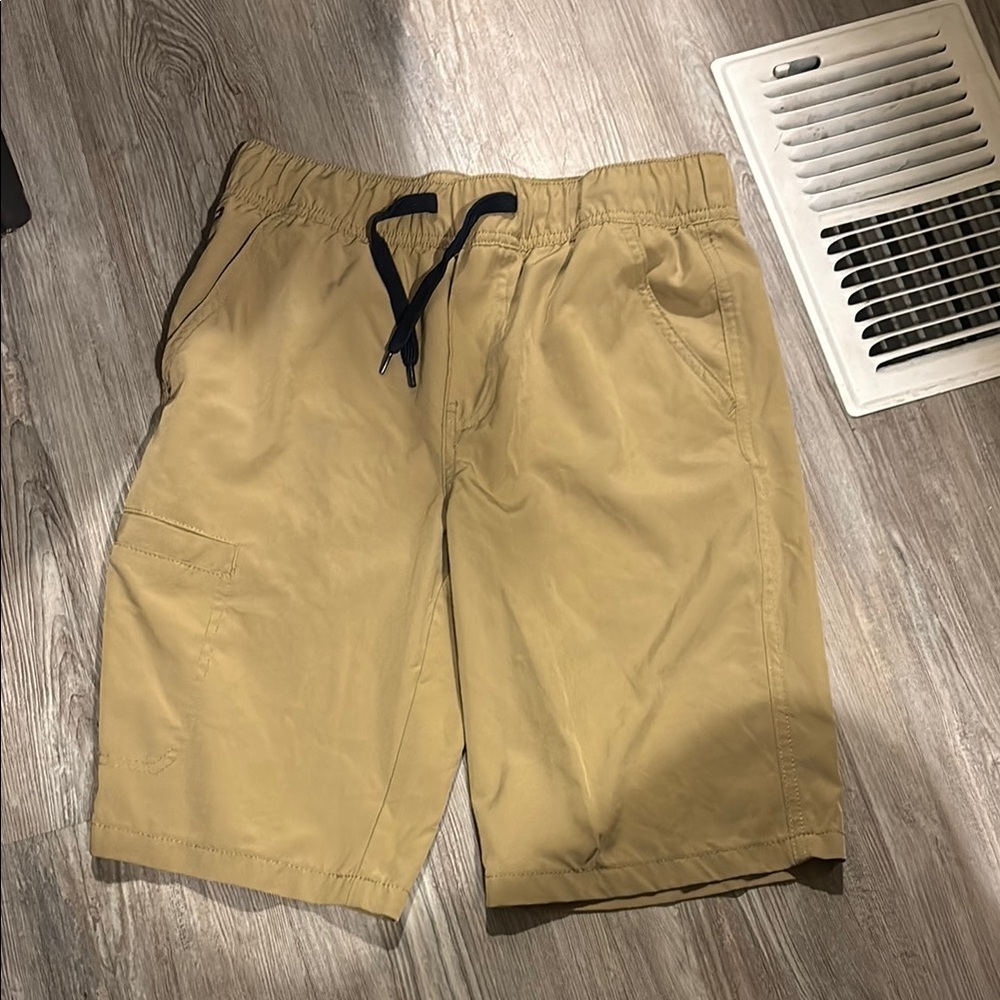 💐Tommy Hilfiger Tan Shorts with Elastic Waistband and Drawstring